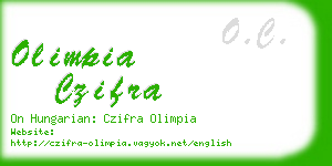 olimpia czifra business card